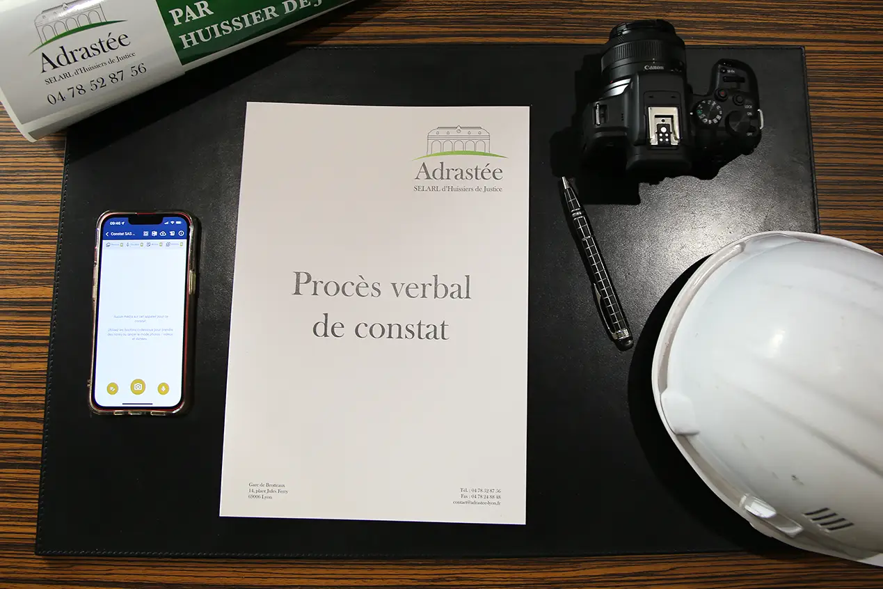Procès-verbal de constat signé par l’huissier